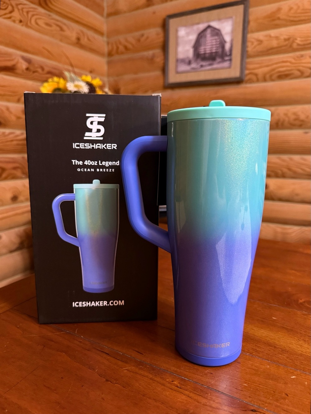 OCEAN BREEZE IceShaker 40oz Legend Series Shaker Tumbler • LEAKPROOF